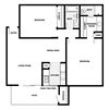 La Serena Rowland Heights, CA 2x2 Bedroom Floor Plan 965 SF